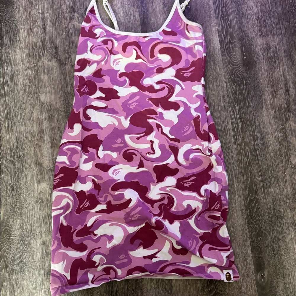 Bape Pink Camouflage Mini Dress